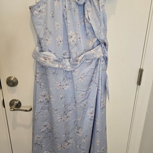 NWT Sachin & Babi Kayla Halter Wildflowers Blue Floral Sleeveless Holiday Dress - Picture 6 of 14